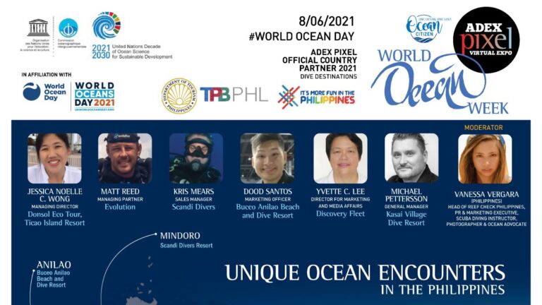 #WOW WORLD OCEAN WEEK 2021  Let’s create waves of ocean awareness – We are after all ocean citizens!  #DivePhilippines Webinar Series Unique Ocean Encounters in the Philippines