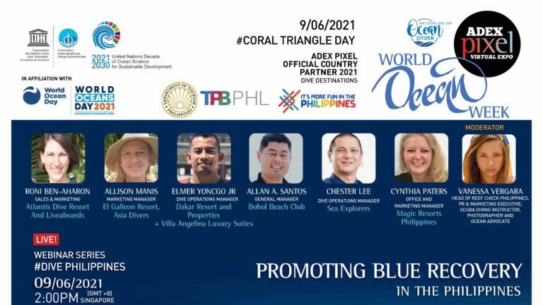 #WOW WORLD OCEAN DAY 2021 Let’s create waves of ocean awareness! We are after all Ocean Citizens.  #DivePhilippines Webinar Series Promoting Blue Recovery in the Philippines